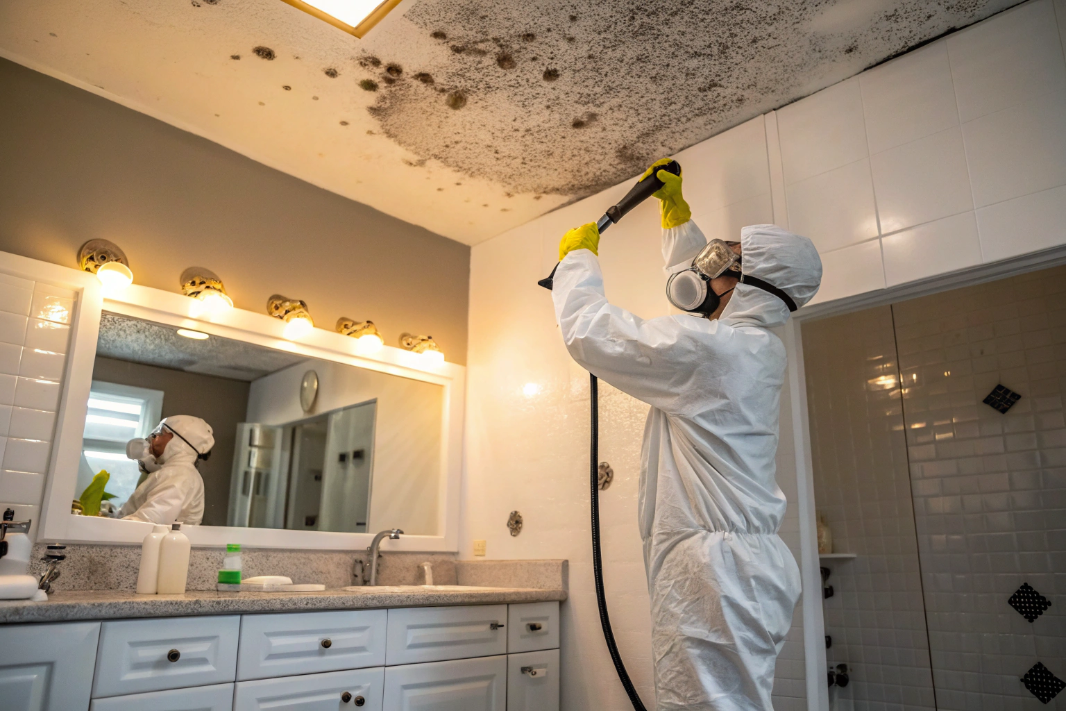 hepa-vacuum-being-used-on-a-mould-affected-ceiling